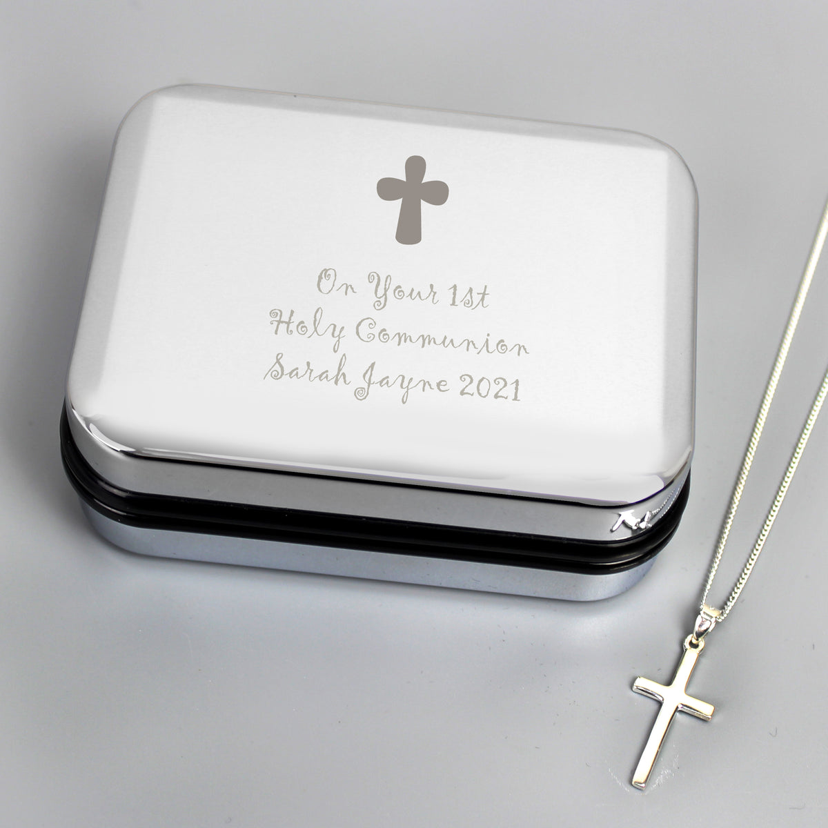 Personalised Cross Necklace and Box from Heartfelt Gifts