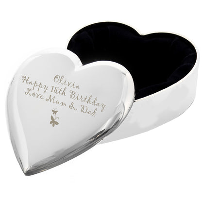 Personalised Butterfly Heart Trinket Box - image 5