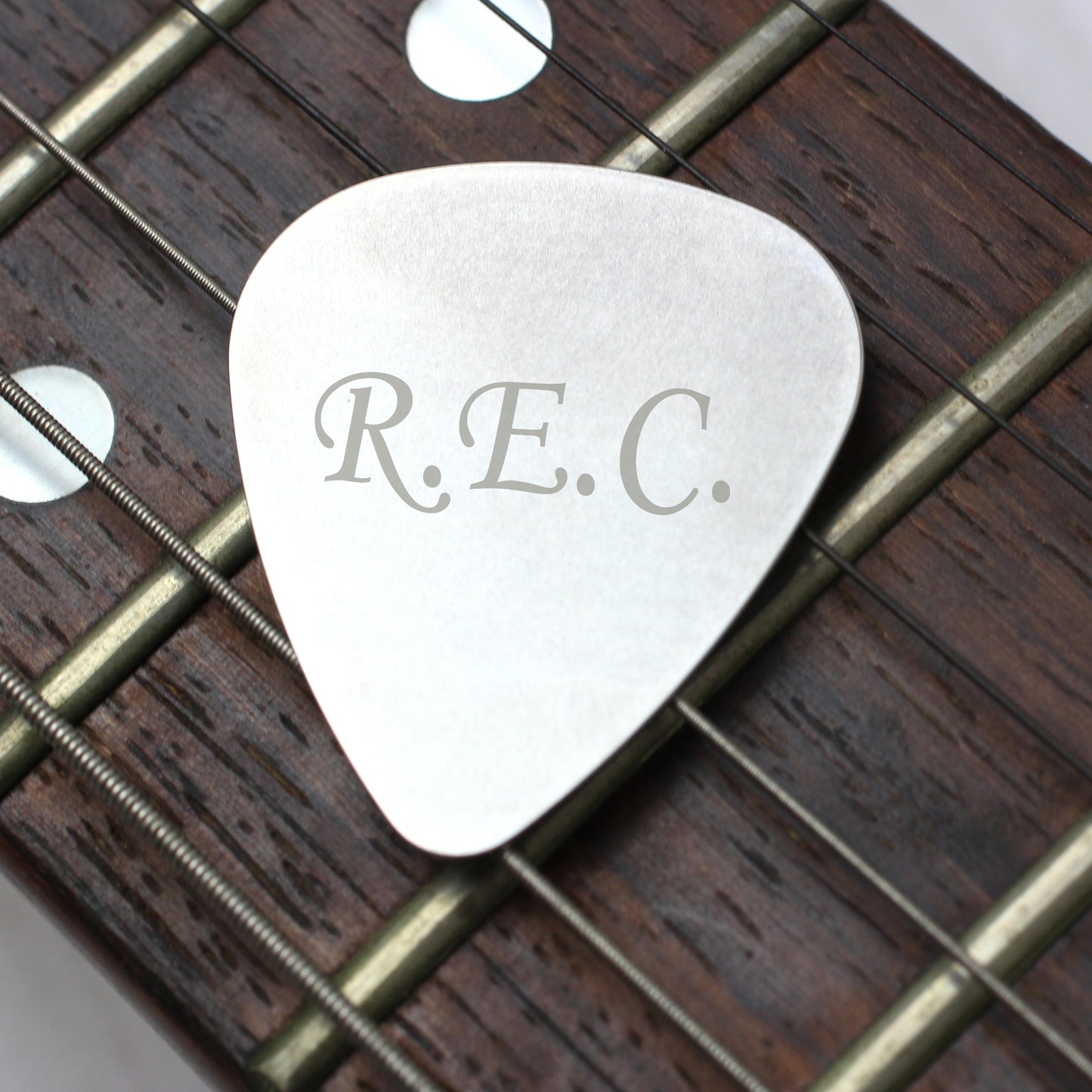 Personalised Initials Silver Plectrum from Heartfelt Gifts