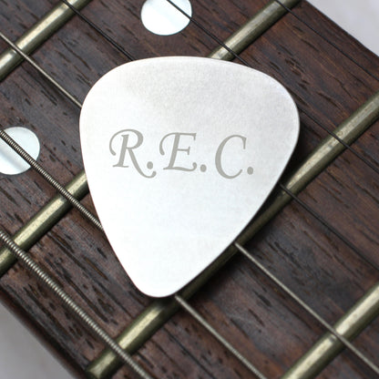 Personalised Initials Silver Plectrum from Heartfelt Gifts