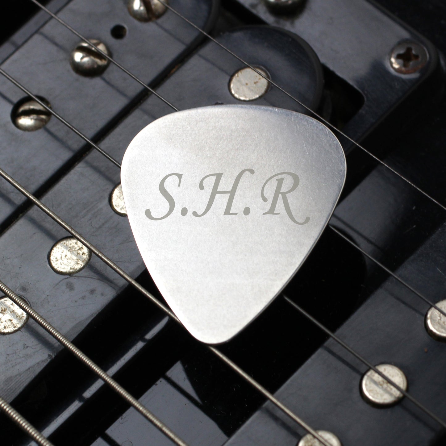 Personalised Initials Silver Plectrum - image 3