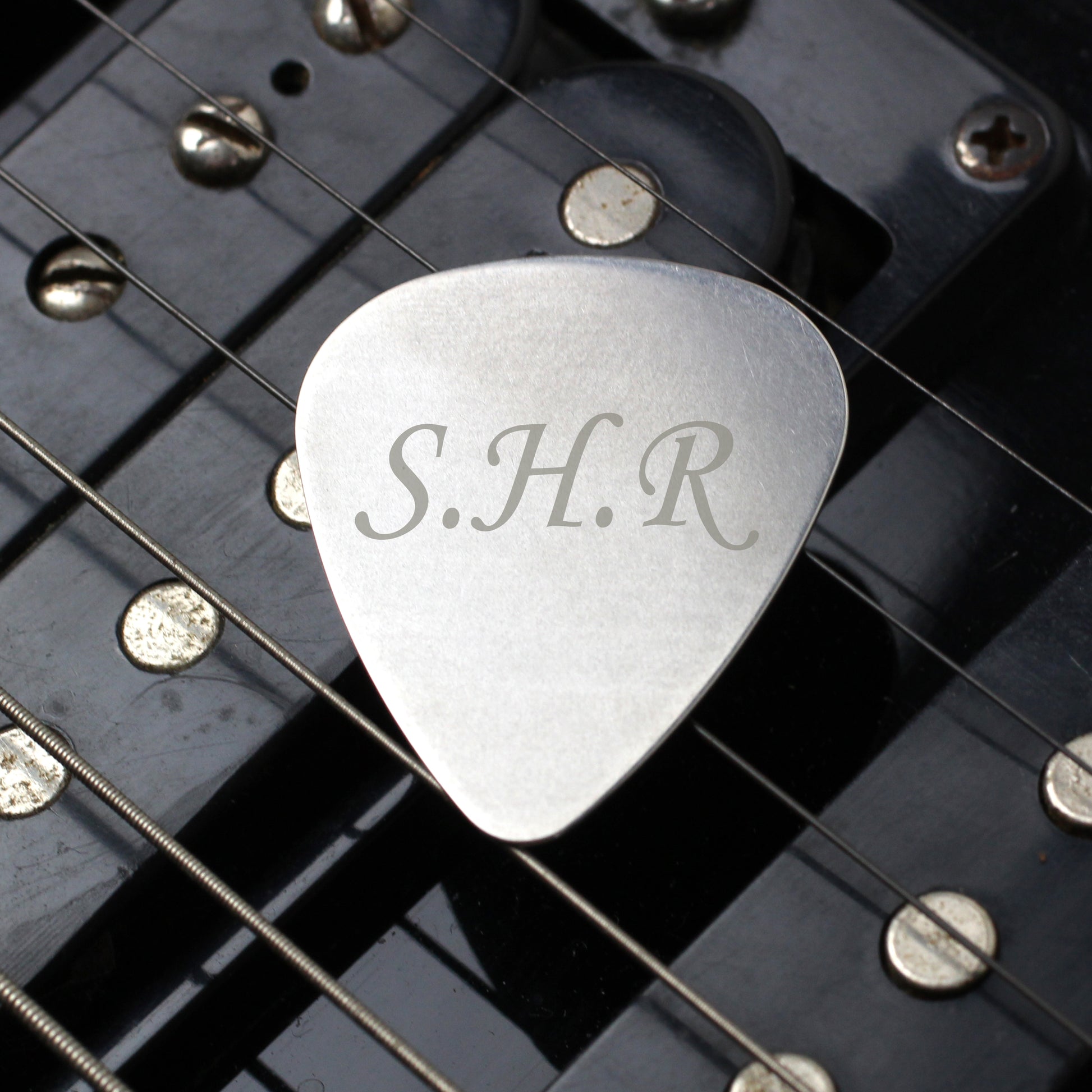 Personalised Initials Silver Plectrum - image 3