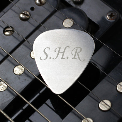 Personalised Initials Silver Plectrum - image 3