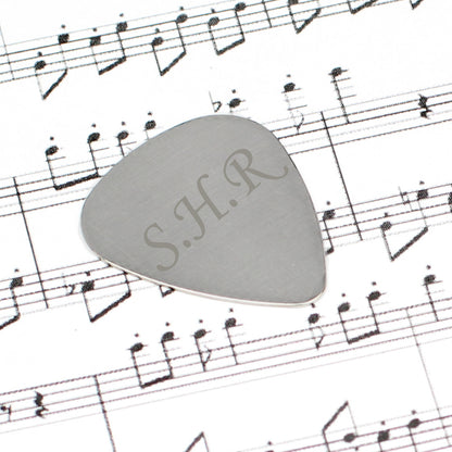Personalised Initials Silver Plectrum - image 4
