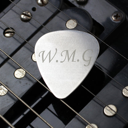 Personalised Initials Silver Plectrum - image 6
