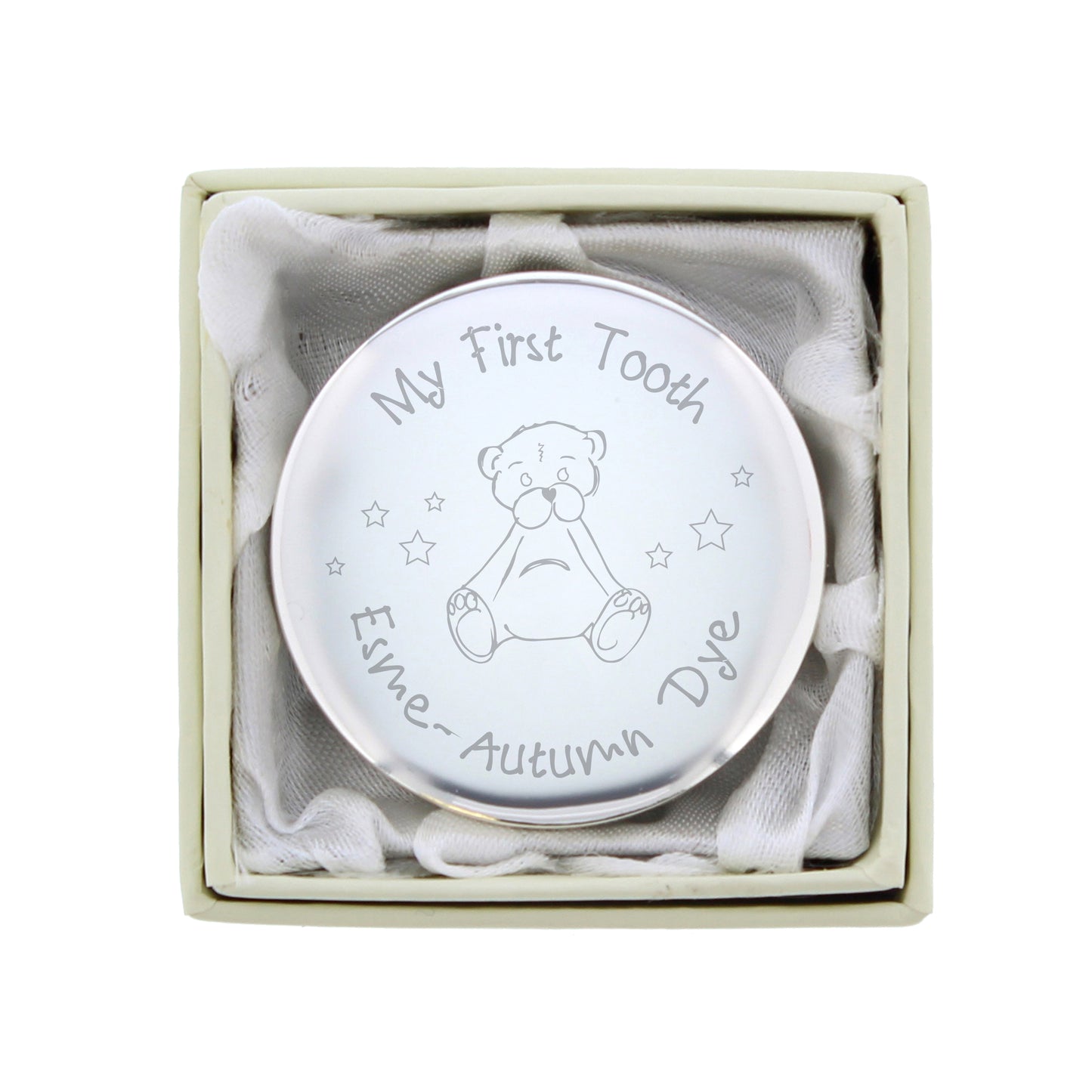 Personalised Teddy My First Tooth Trinket Box - image 3