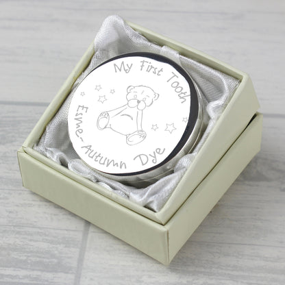 Personalised Teddy My First Tooth Trinket Box - image 4