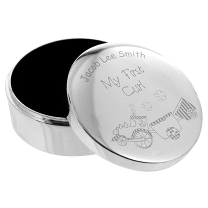 Personalised Train My First Curl Trinket Box - image 2