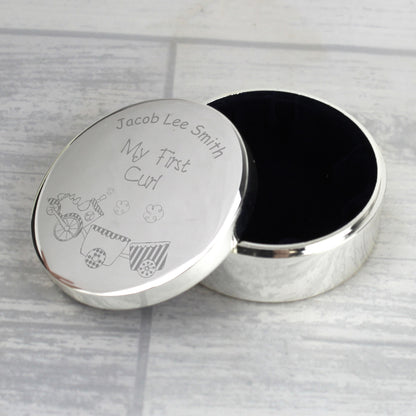 Personalised Train My First Curl Trinket Box - image 4