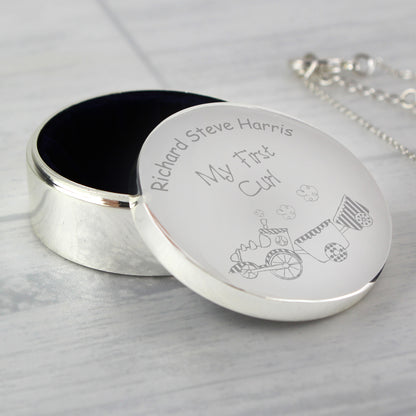 Personalised Train My First Curl Trinket Box - image 5