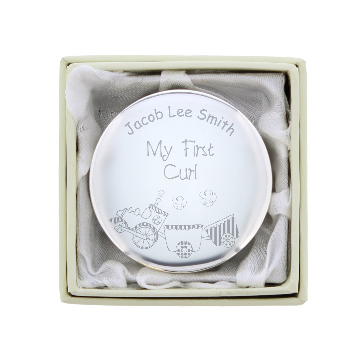 Personalised Train My First Curl Trinket Box - image 8