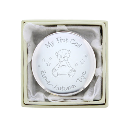Personalised Teddy My First Curl Trinket Box - image 3