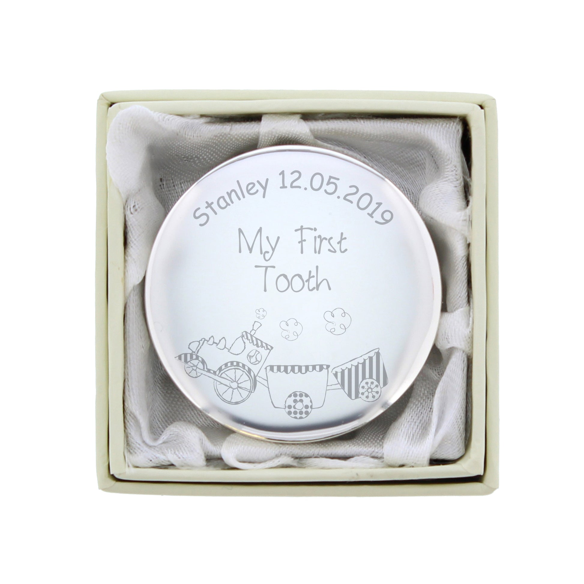 Personalised Train My First Tooth Trinket Box - image 3
