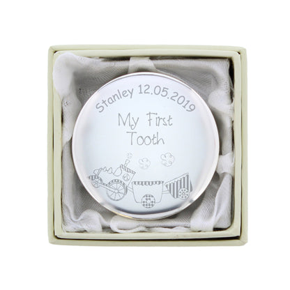 Personalised Train My First Tooth Trinket Box - image 3