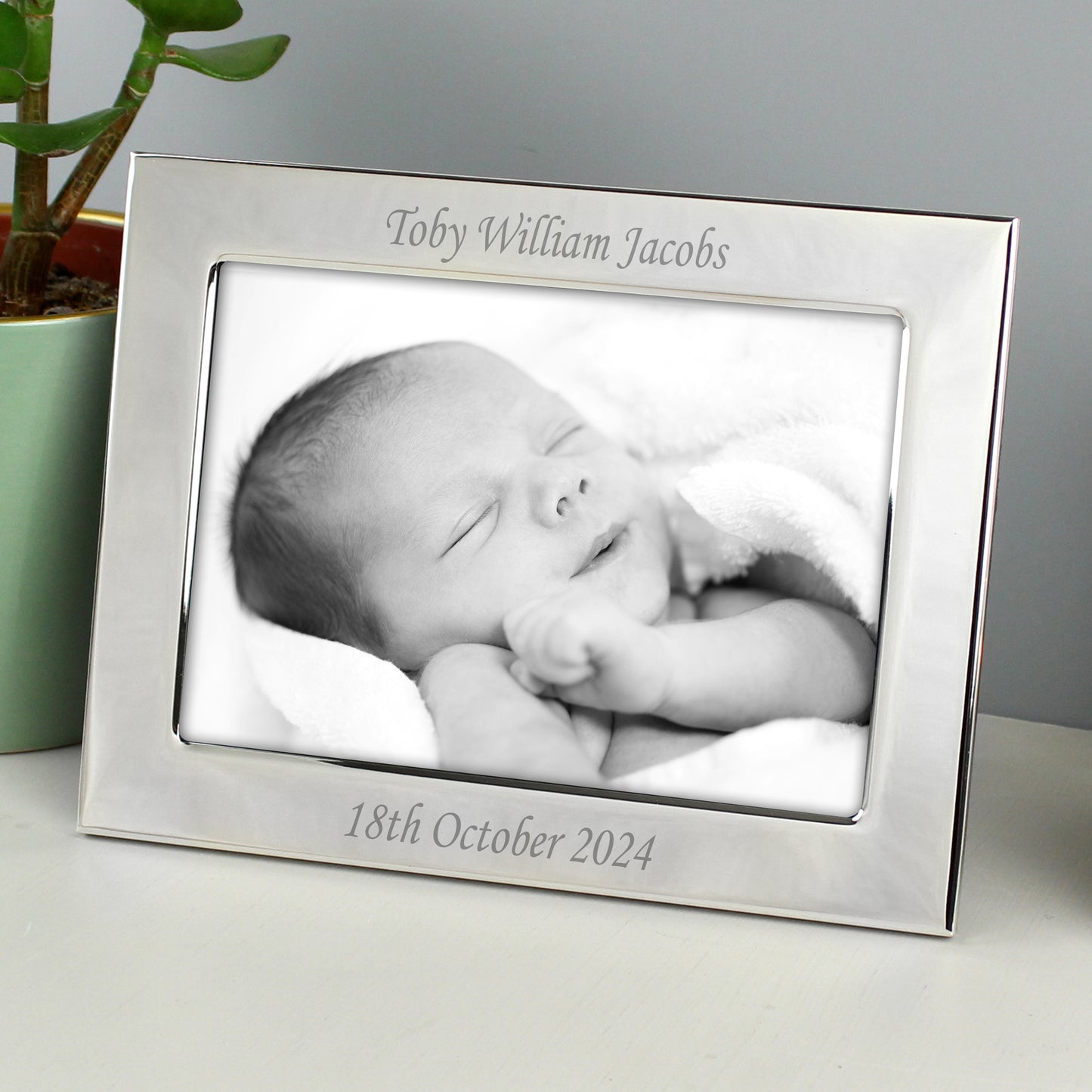 Personalised Silver Plated 6x4 Landscape Photo Frame - image 3