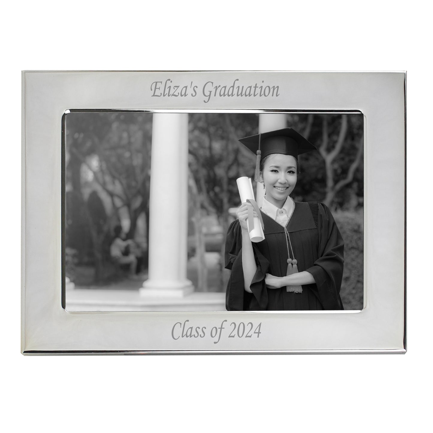 Personalised Silver Plated 6x4 Landscape Photo Frame - image 5