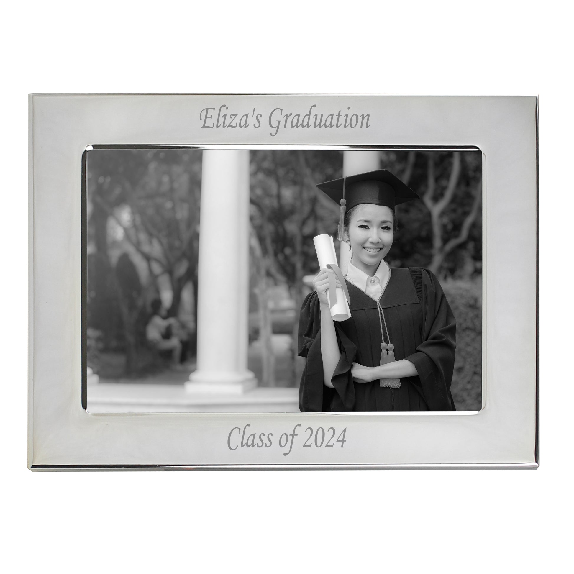 Personalised Silver Plated 6x4 Landscape Photo Frame - image 5