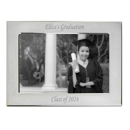 Personalised Silver Plated 6x4 Landscape Photo Frame - image 5