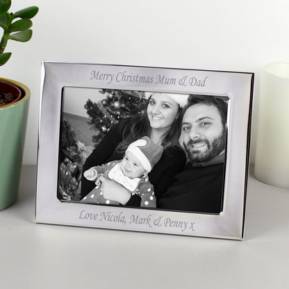 Personalised Silver Plated 6x4 Landscape Photo Frame - image 6
