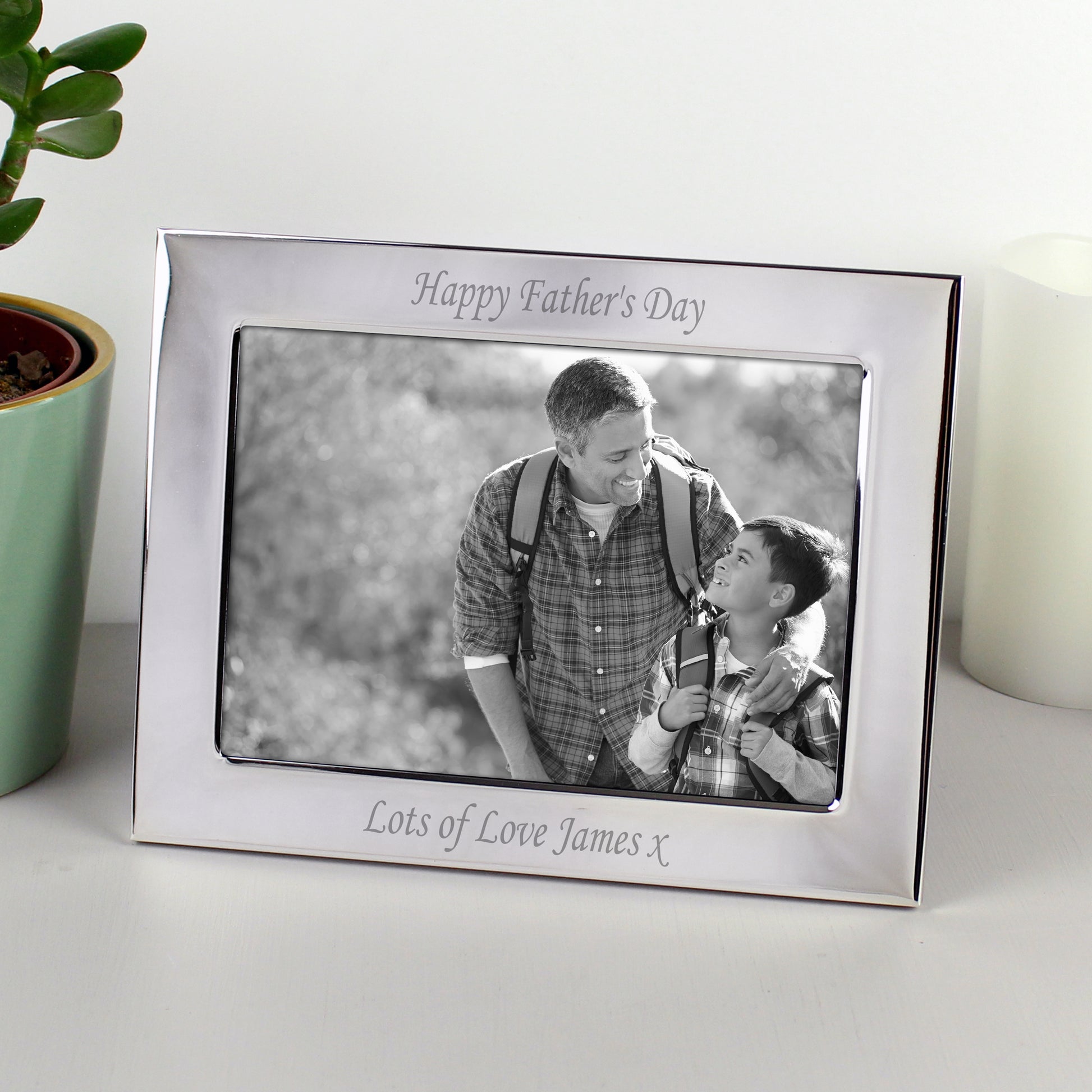 Personalised Silver Plated 6x4 Landscape Photo Frame - image 7