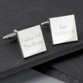 Personalised Wedding Role Square Cufflinks - 2 line from Heartfelt Gifts