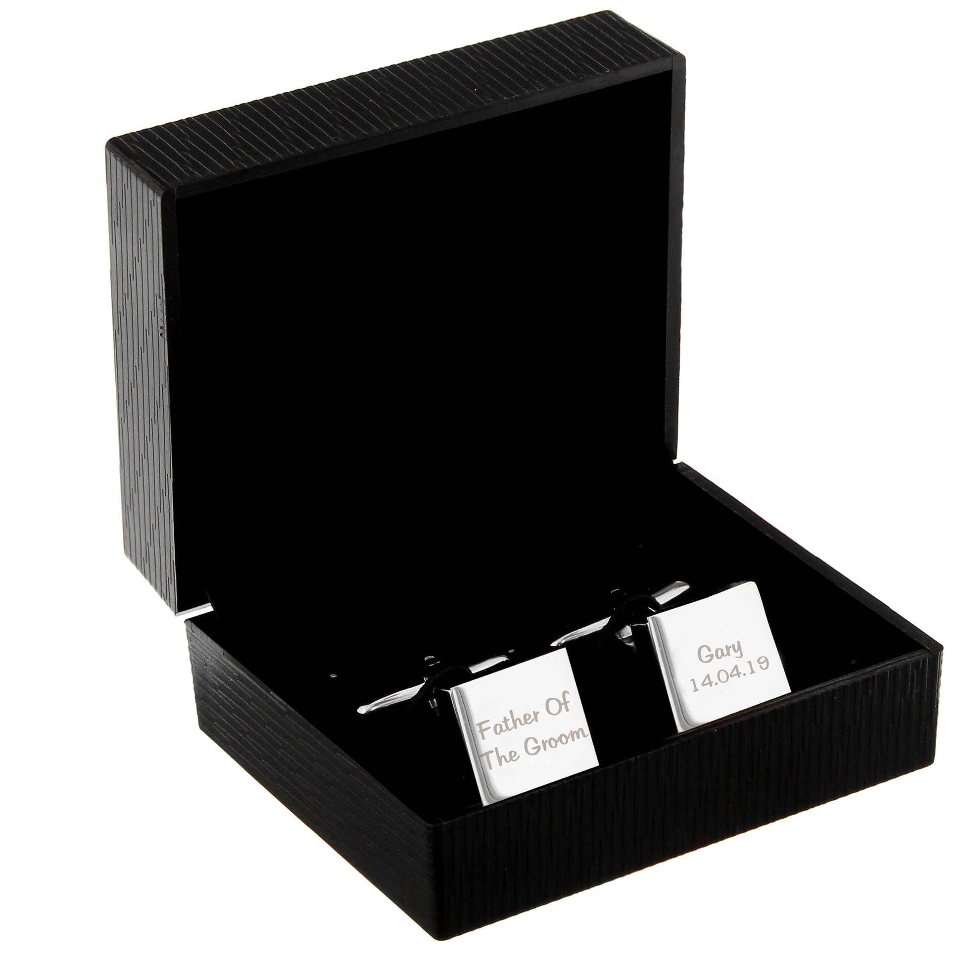 Personalised Wedding Role Square Cufflinks - 2 line - image 5