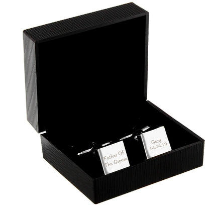 Personalised Wedding Role Square Cufflinks - 2 line - image 5