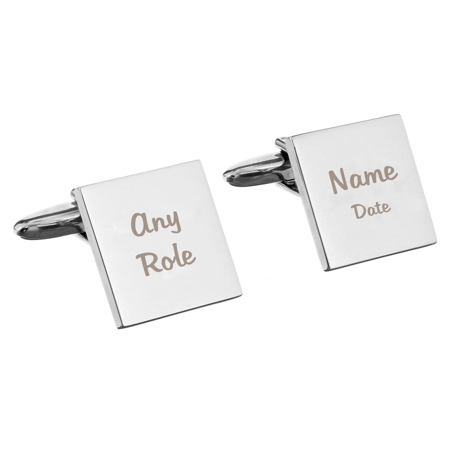 Personalised Wedding Role Square Cufflinks - 2 line - image 6
