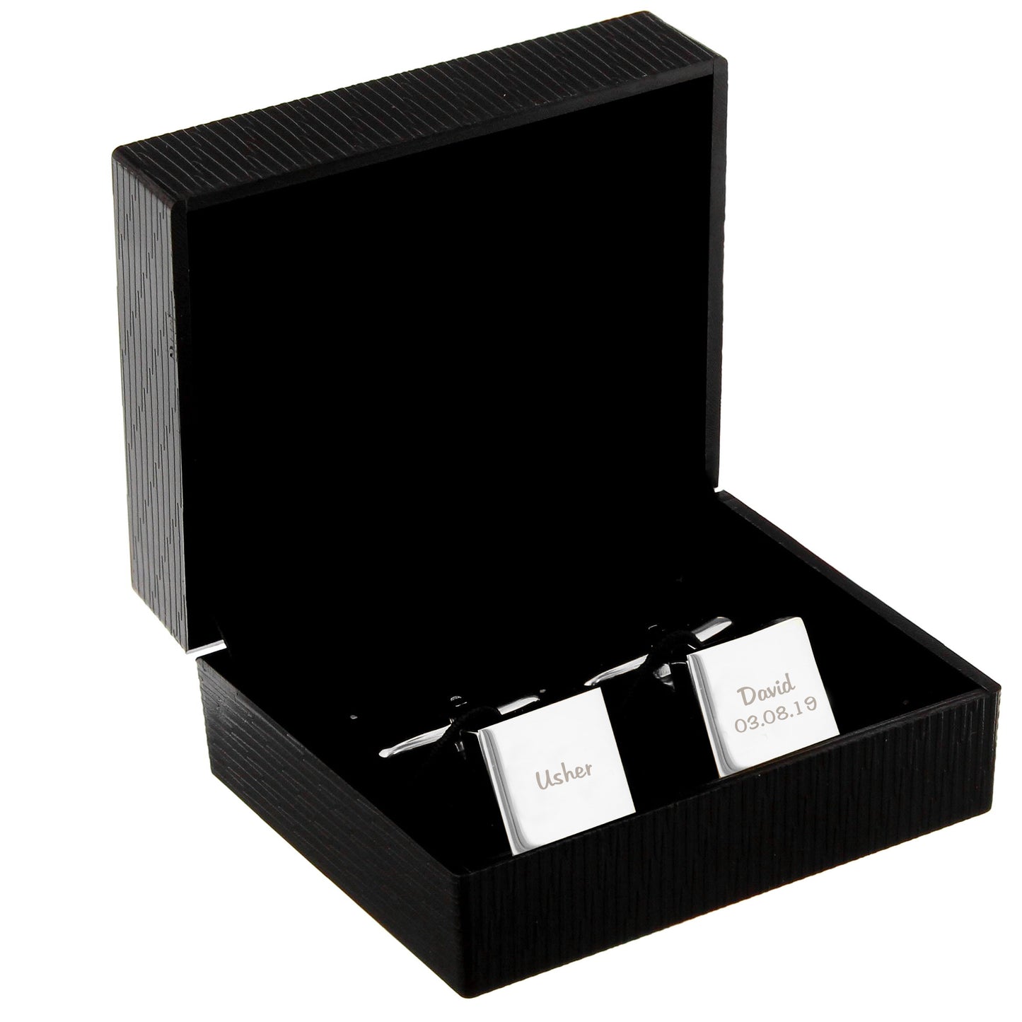 Personalised Wedding Role Square Cufflinks -1 line - image 5