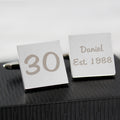 Personalised Birthday Big Age Cufflinks from Heartfelt Gifts