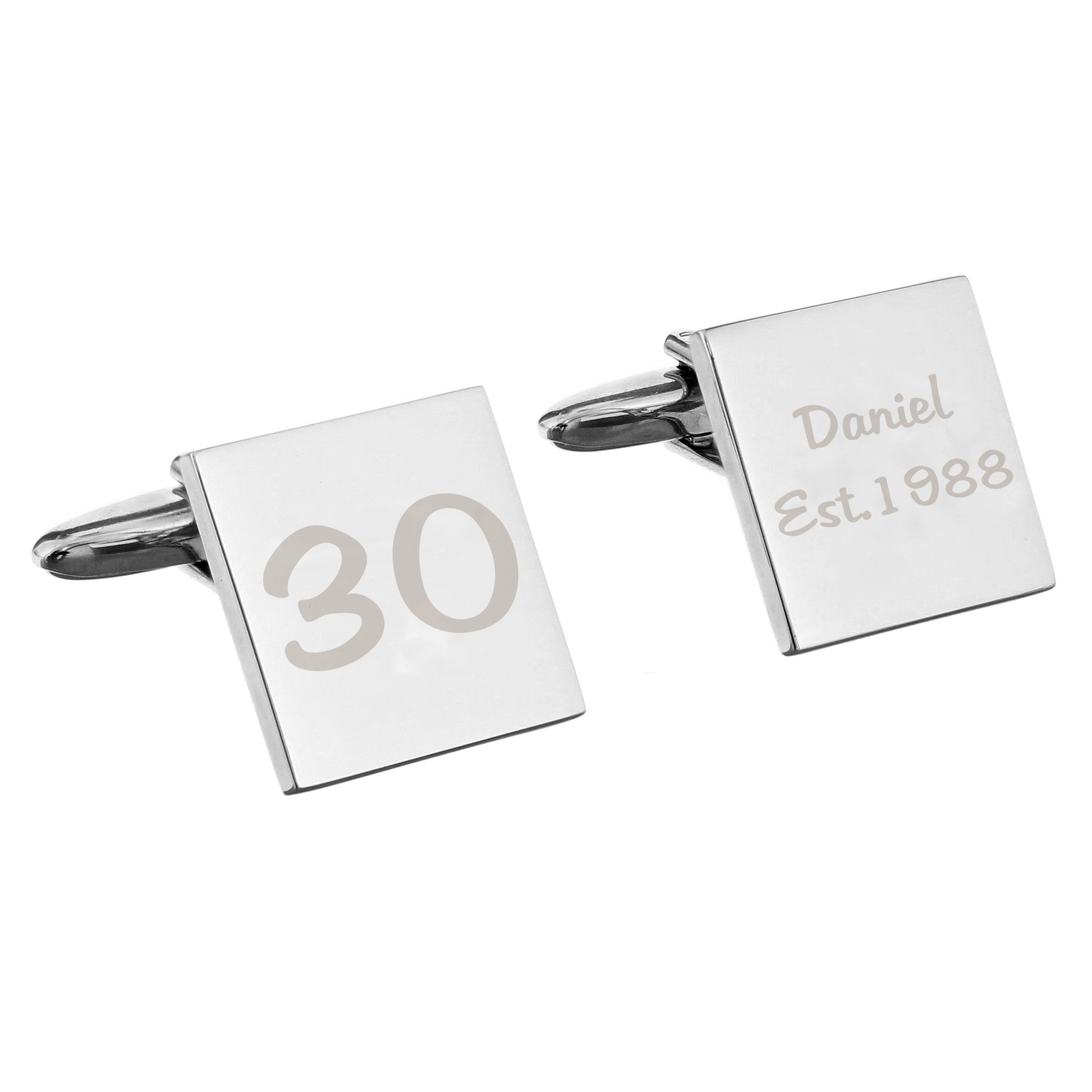 Personalised Birthday Big Age Cufflinks - image 2