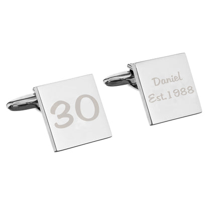 Personalised Birthday Big Age Cufflinks - image 2