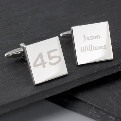 Personalised Birthday Big Age Cufflinks - image 3