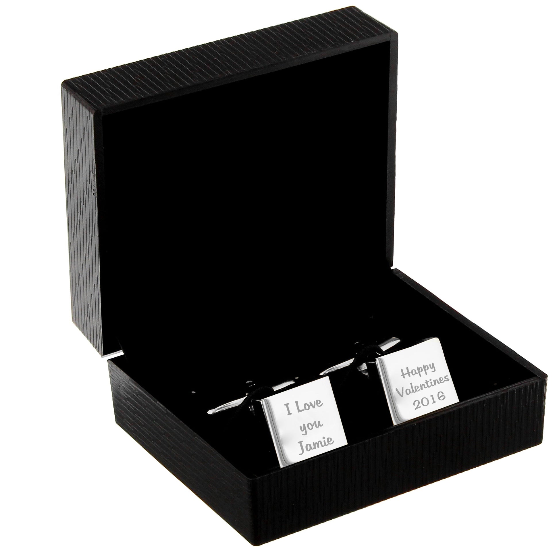 Personalised Any Message Square Cufflinks - 3 lines - image 5
