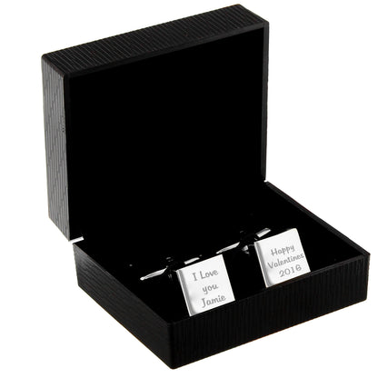 Personalised Any Message Square Cufflinks - 3 lines - image 5
