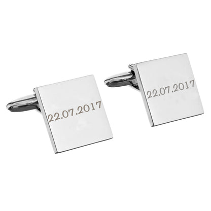Personalised Any Message Square Cufflinks - 1 line - image 2