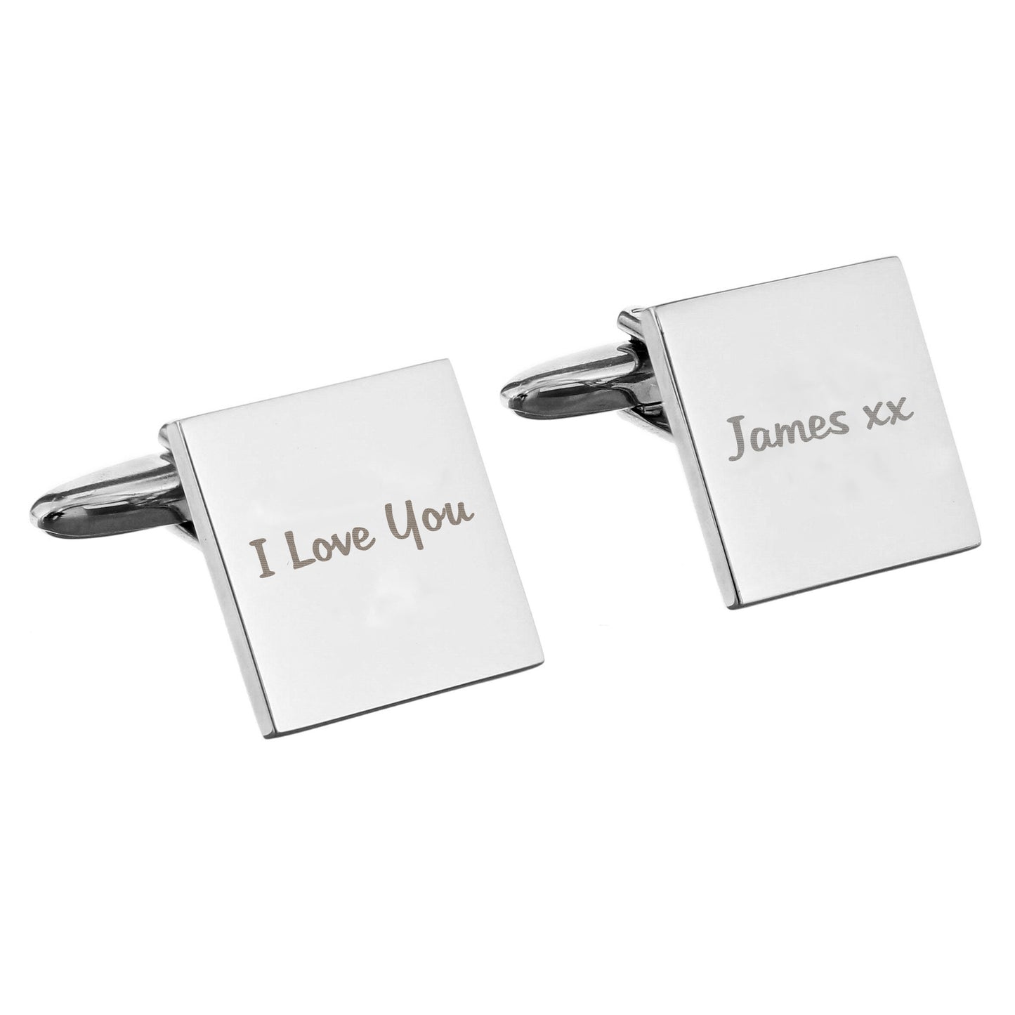 Personalised Any Message Square Cufflinks - 1 line - image 4