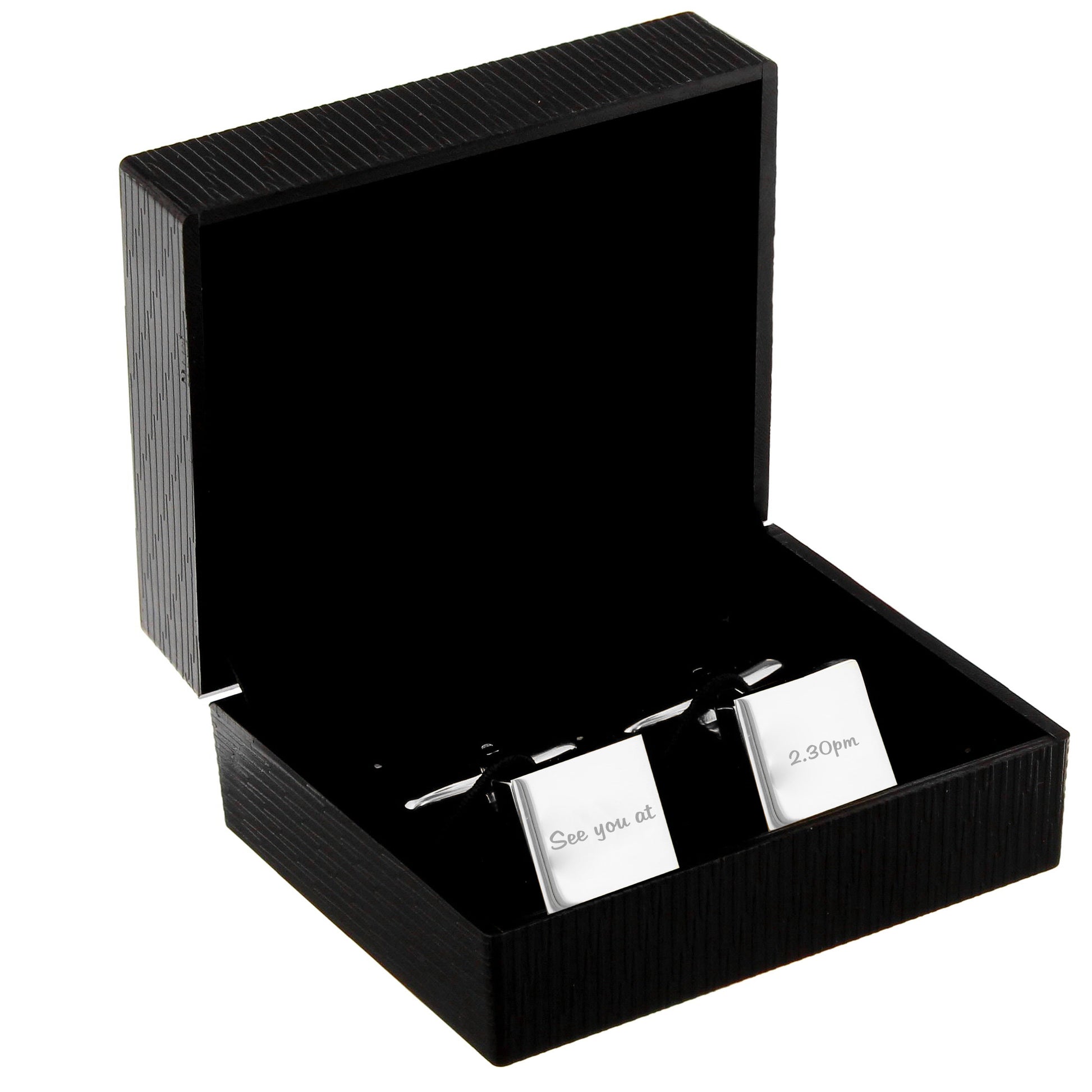 Personalised Any Message Square Cufflinks - 1 line - image 5