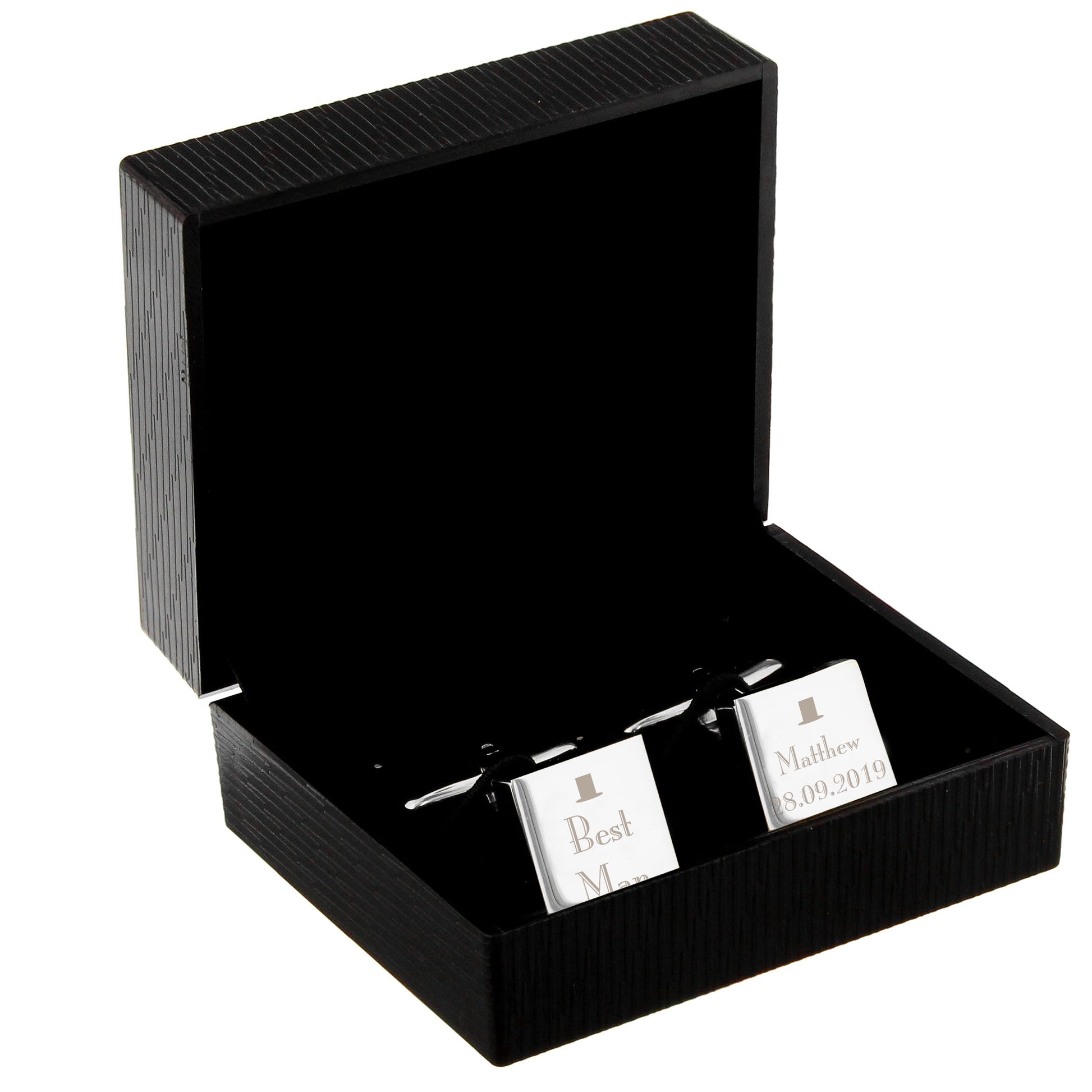 Personalised Decorative Wedding Best Man Square Cufflinks - image 3
