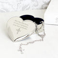 Personalised Rosary Beads and Cross Heart Trinket Box from Heartfelt Gifts