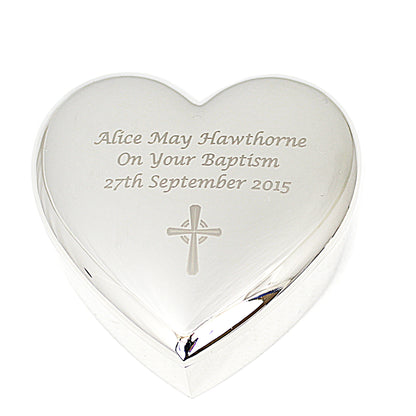 Personalised Rosary Beads and Cross Heart Trinket Box - image 6