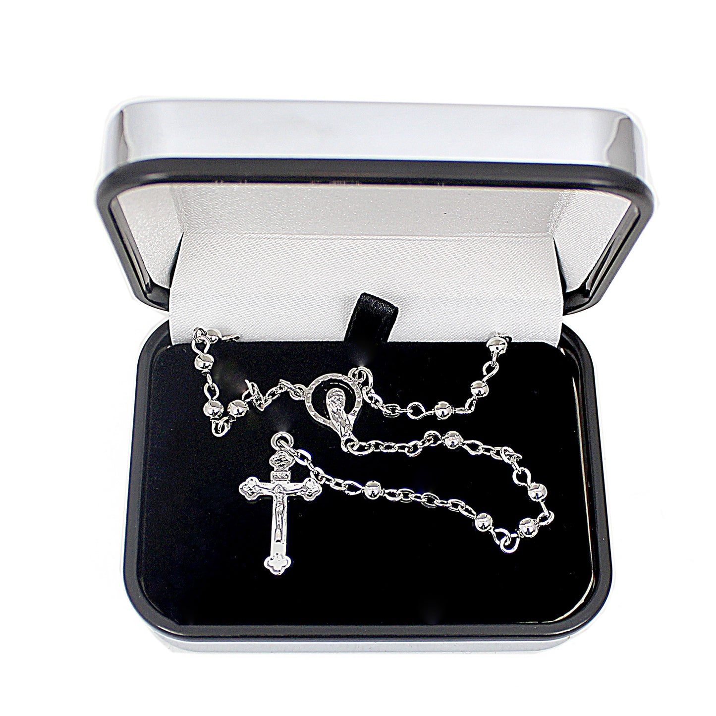 Personalised Rosary Beads and Cross Trinket Box - image 3