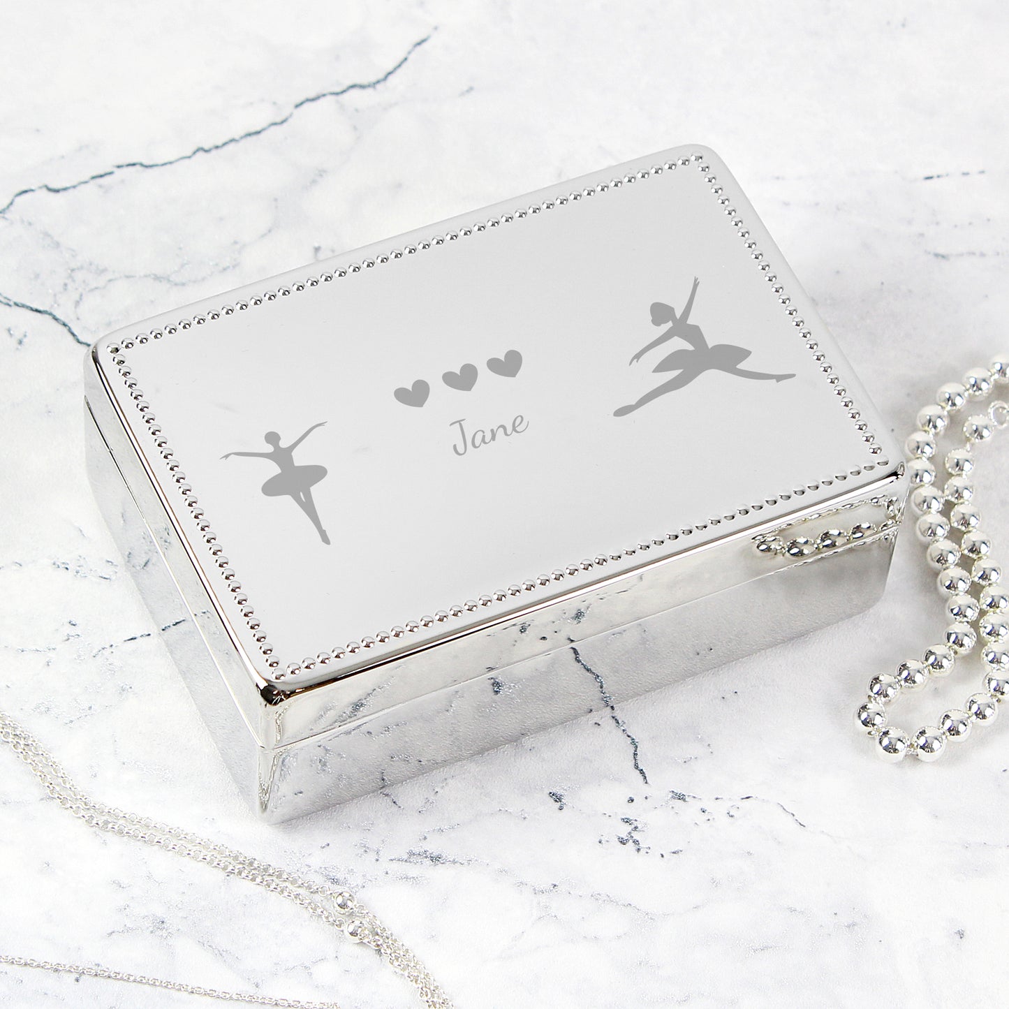 Personalised Ballerina Rectangular Jewellery Box from Heartfelt Gifts