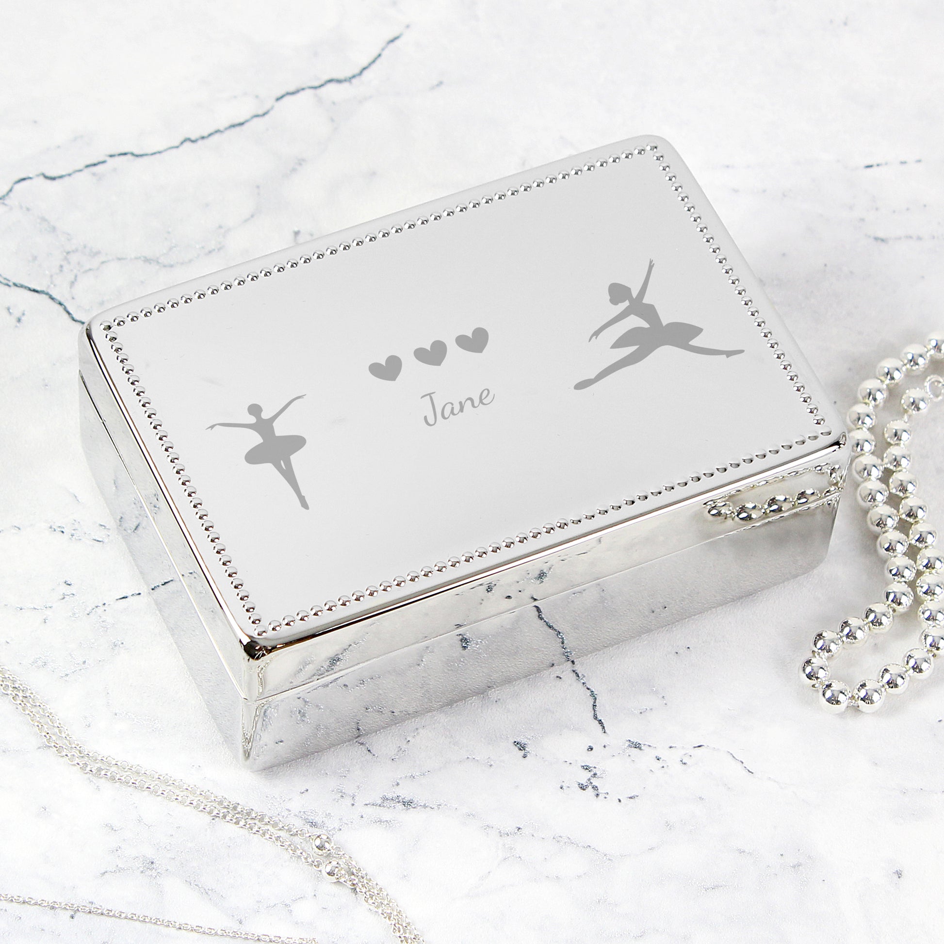 Personalised Ballerina Rectangular Jewellery Box from Heartfelt Gifts