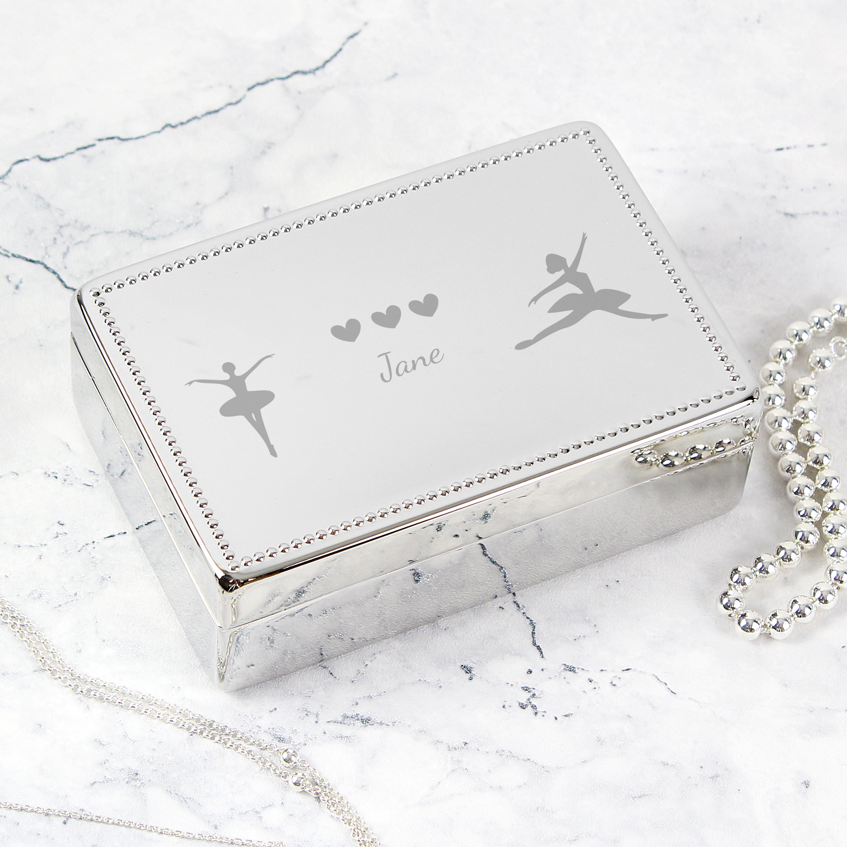 Personalised Ballerina Rectangular Jewellery Box from Heartfelt Gifts