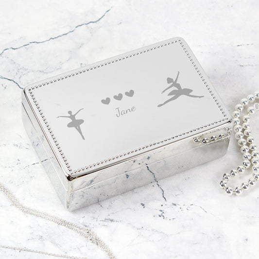 Personalised Ballerina Rectangular Jewellery Box from Heartfelt Gifts
