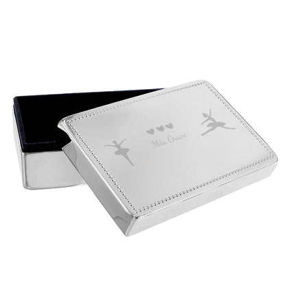 Personalised Ballerina Rectangular Jewellery Box - image 2