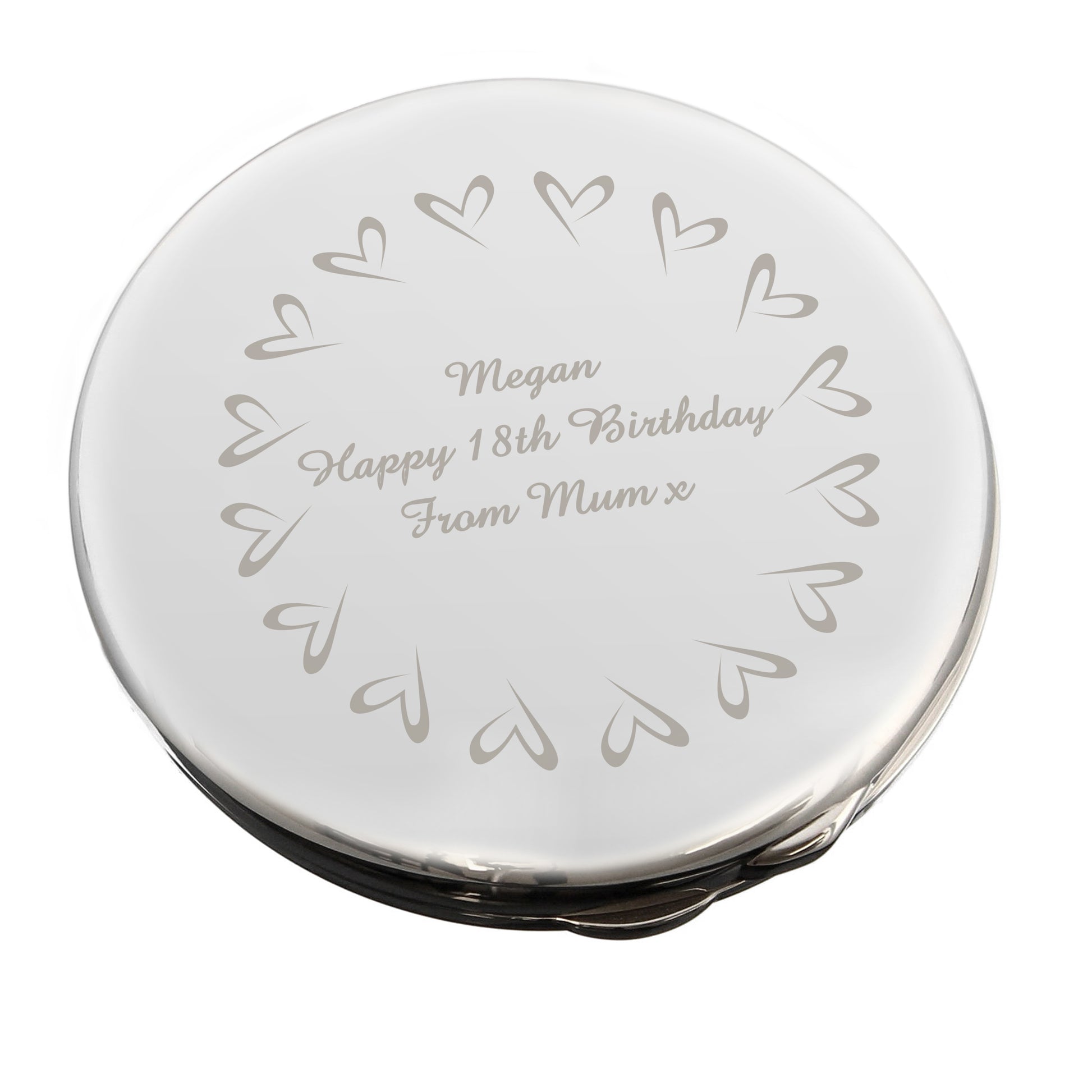 Personalised Small Hearts Compact Mirror - image 5