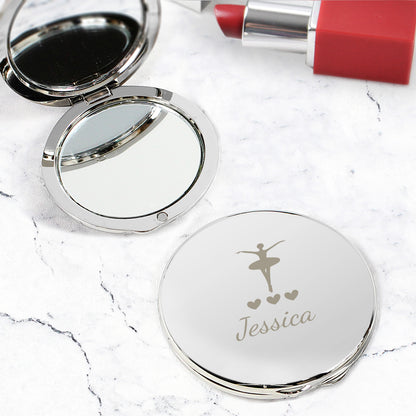 Personalised Ballerina Compact Mirror from Heartfelt Gifts