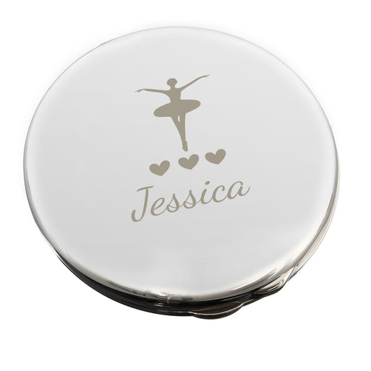 Personalised Ballerina Compact Mirror - image 2